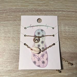 brand new three pack anklet